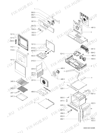Схема №1 AKZ104IX (F092553) с изображением Наставление для духового шкафа Indesit C00371614