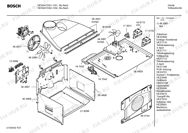 Схема №4 HEN3473 с изображением Инструкция по эксплуатации для плиты (духовки) Bosch 00584101