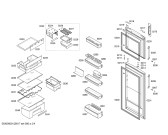 Схема №2 KDN30A71 с изображением Дверь для холодильной камеры Bosch 00245070