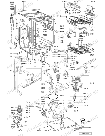 Схема №1 GSXP 7998/1 с изображением Панель для посудомойки Whirlpool 481245372415