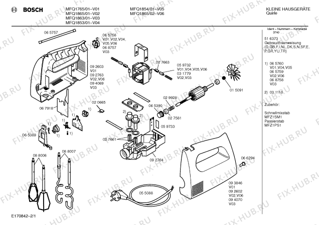 Схема №2 MFQ1865 с изображением Переключатель для электроблендера Bosch 00065758