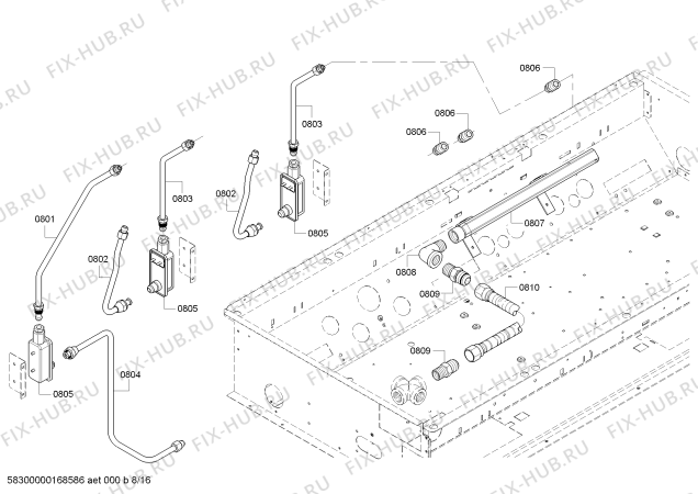 Схема №8 PRL486JDG с изображением Скоба для духового шкафа Bosch 00623593