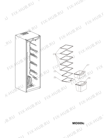 Схема №1 SDAH1832KUK (F089864) с изображением Дверка для холодильника Indesit C00345580