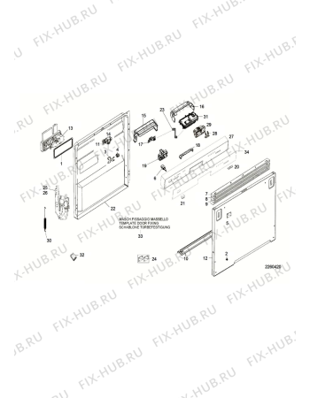 Схема №1 LPES3XL60HZ (F066330) с изображением Запчасть для посудомойки Indesit C00280786