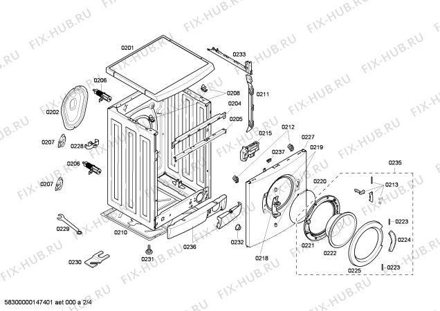 Схема №2 WAE20060UC с изображением Силовой модуль для стиралки Bosch 00679668