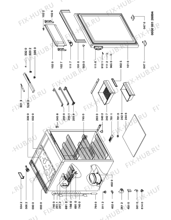 Схема №1 AFB 428/G с изображением Подставка для холодильника Whirlpool 481941029069