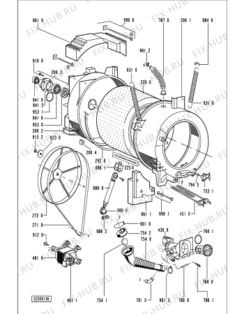 Схема №2 AWM 202 AWM 202/WS-CH с изображением Обшивка для стиральной машины Whirlpool 481245219436