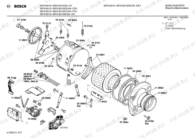 Схема №2 WFK4010DS WFK4010 с изображением Панель для стиралки Bosch 00119999