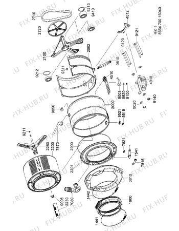 Схема №2 WTI9101 (F091536) с изображением Всякое для стиральной машины Indesit C00312634