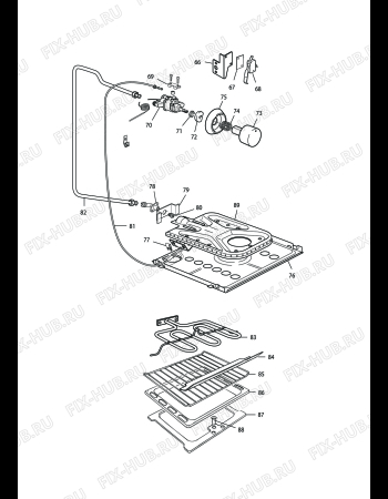 Взрыв-схема плиты (духовки) DELONGHI GGC 554 GN S I - Схема узла 4