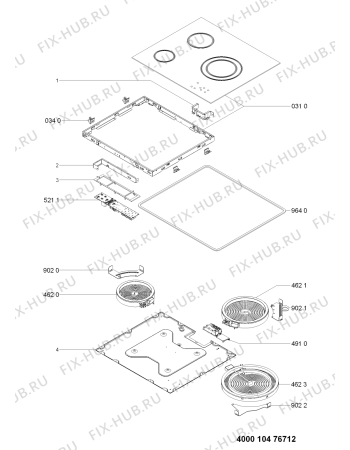 Схема №1 AKT 807/NE с изображением Керамическая поверхность для электропечи Whirlpool 481010476559