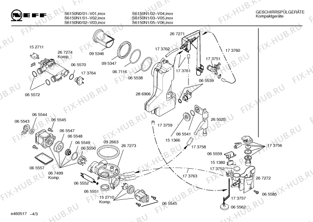 Схема №3 S6150N0 с изображением Панель управления для посудомойки Bosch 00356395