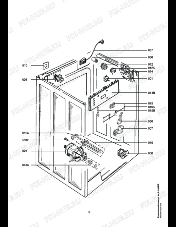Взрыв-схема стиральной машины Aeg LAV72650 - Схема узла Electrical equipment 268