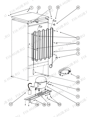 Взрыв-схема холодильника Indesit RA32LZ (F027920) - Схема узла