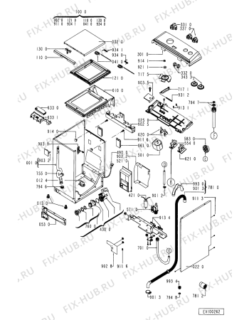 Схема №1 6 TL 992 A с изображением Декоративная панель для стиралки Whirlpool 481945328252