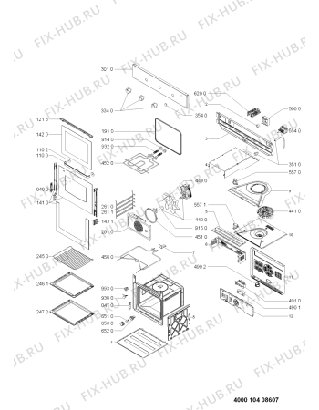 Схема №1 AKP 233/IX/01 с изображением Обшивка для духового шкафа Whirlpool 481245240124