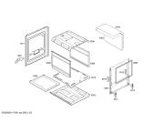 Схема №4 FSF11K20EA ASTI I BRANCO с изображением Дверь для плиты (духовки) Bosch 00475068