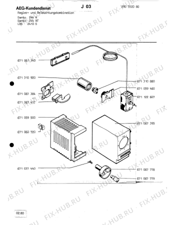 Взрыв-схема холодильника Aeg SANTO 244 NT - Схема узла Section6