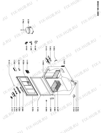 Схема №1 WHE3933 с изображением Дверца для холодильника Whirlpool 481010447338