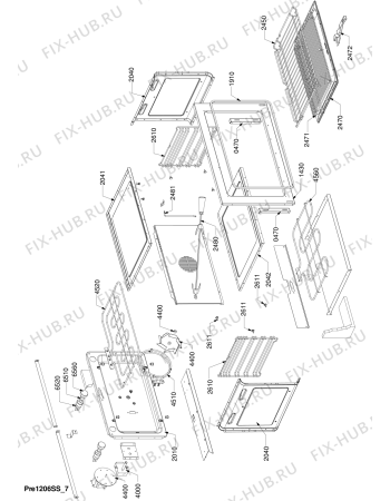 Схема №5 MFC 900 IX с изображением Железный лист для плиты (духовки) Whirlpool 480121102078