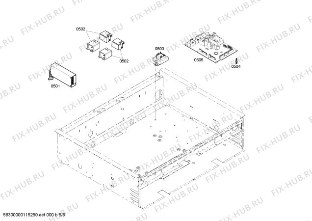 Схема №5 DP304CS с изображением Панель управления для электропечи Bosch 00144299