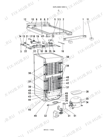 Схема №3 F245 - 1704A с изображением Фиксатор для холодильника Whirlpool 482000016964