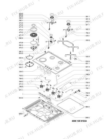 Схема №1 GMA7444IXL (F096543) с изображением Всякое для электропечи Indesit C00397358