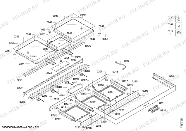 Взрыв-схема комплектующей Gaggenau AW400150 - Схема узла 02