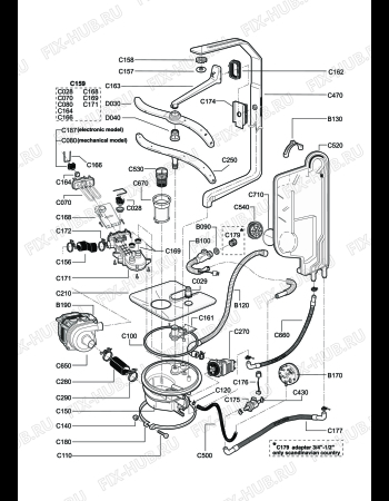 Схема №3 PLB 8 Bianca с изображением Держатель для электропосудомоечной машины DELONGHI ML6206