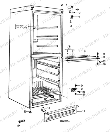 Взрыв-схема холодильника Tricity Bendix FD970W - Схема узла C10 Cabinet