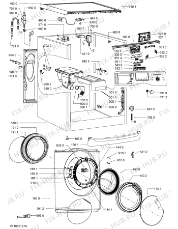 Схема №1 KOBLENZ 6580 с изображением Блок управления для стиральной машины Whirlpool 481010586326