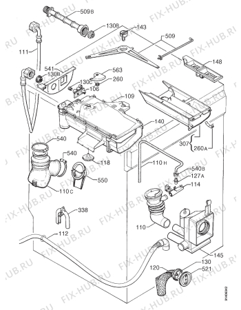 Взрыв-схема стиральной машины Zanussi WD15INPUT - Схема узла Hydraulic System 272