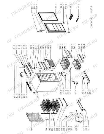 Схема №1 AFE 524/G с изображением Дверка для холодильной камеры Whirlpool 481944268101