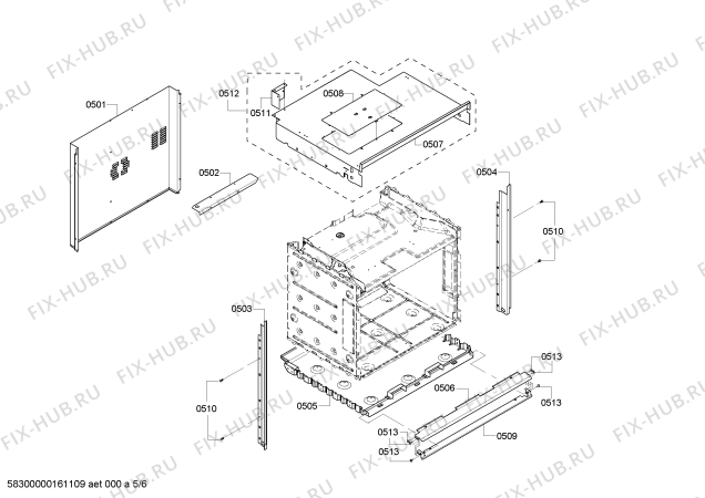 Схема №4 HBL5450UC с изображением Панель управления для духового шкафа Bosch 00684618