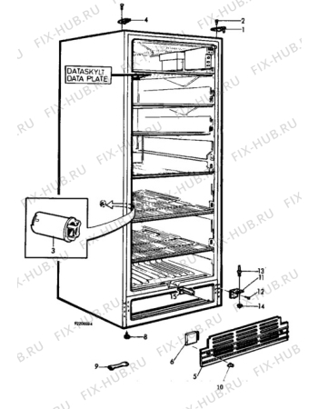 Взрыв-схема холодильника Unknown FG311 - Схема узла C10 Cabinet