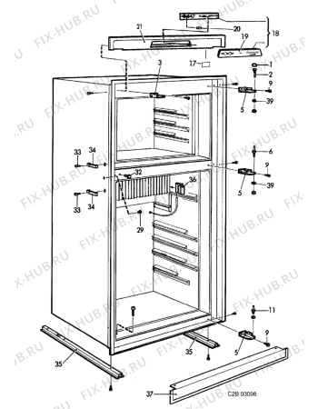 Взрыв-схема холодильника Electrolux Loisirs RM4605 - Схема узла Tub