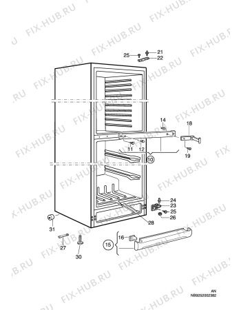 Взрыв-схема холодильника Privileg 741197-8/40741 - Схема узла C10 Cabinet