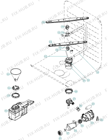 Взрыв-схема посудомоечной машины Cylinda DM890 PRO Avh SE   -White (401781, DW90.C) - Схема узла 03