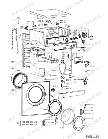Схема №1 AWM 570 с изображением Декоративная панель для стиралки Whirlpool 481245210675