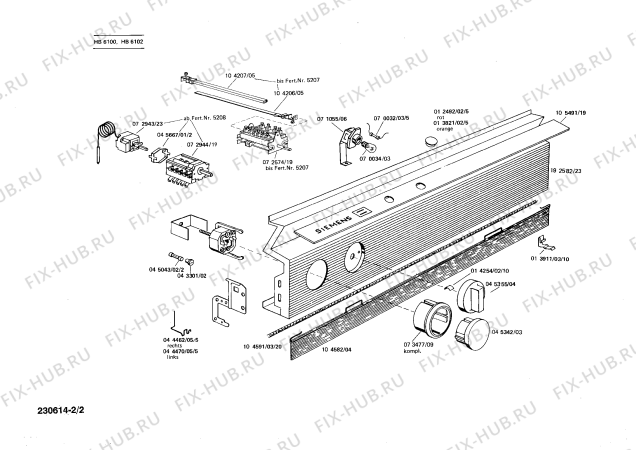 Взрыв-схема плиты (духовки) Siemens HB6102 - Схема узла 02