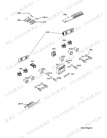 Схема №1 E4106-4-M с изображением Рукоятка для электропечи Aeg 3305994000