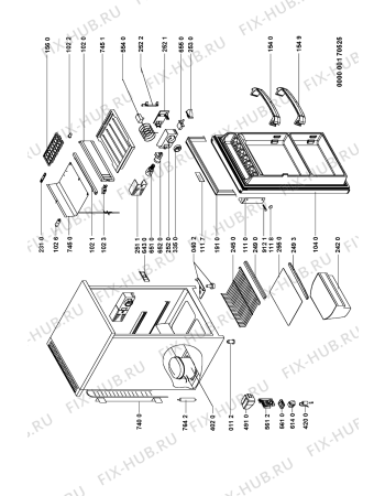 Схема №1 CP 1010B с изображением Ручка двери для холодильной камеры Whirlpool 481246268915