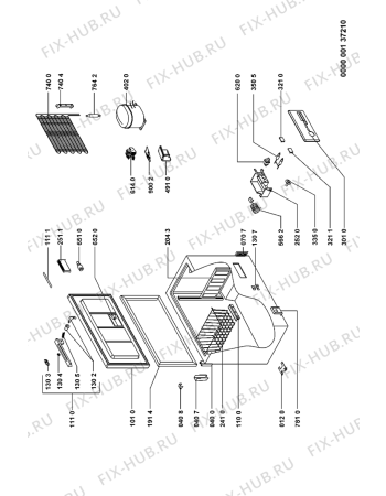 Схема №1 USP 253 с изображением Вложение для холодильной камеры Whirlpool 481245311185