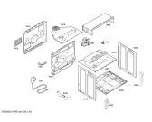 Схема №3 3HT507N Horno balay indp.retro negro multif. с изображением Передняя часть корпуса для духового шкафа Bosch 00673629