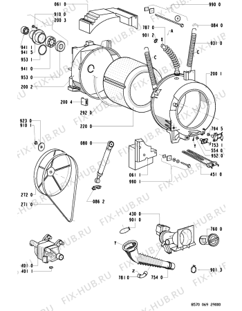 Схема №1 F 895 с изображением Переключатель для стиралки Whirlpool 481941258715