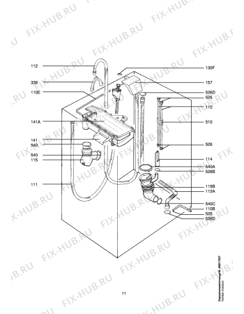 Взрыв-схема стиральной машины Aeg LAVSOUPLESSE12 - Схема узла Hydraulic System 272