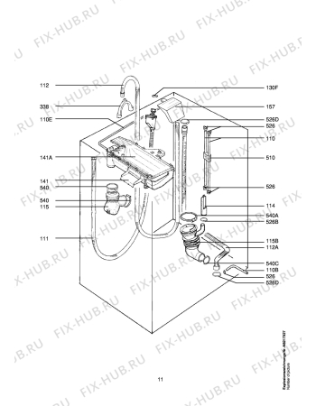 Взрыв-схема стиральной машины Aeg LAVMARYLINEL - Схема узла Hydraulic System 272