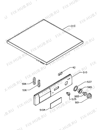 Взрыв-схема стиральной машины Zanussi TD420E - Схема узла Command panel 037