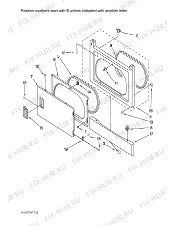 Схема №10 YMET3800TW2 с изображением Рукоятка для стиралки Whirlpool 481953598597