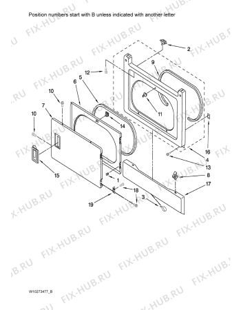 Схема №10 YMET3800TW2 с изображением Запчасть для стиралки Whirlpool 481940479207